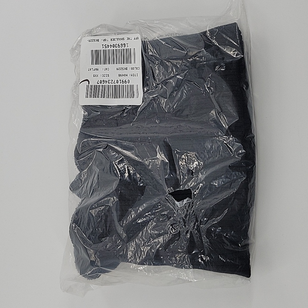 Madewell Off-Shoulder Long-Sleeve Top in True Black‎ size XXS NWT NO498 - Picture 11 of 12